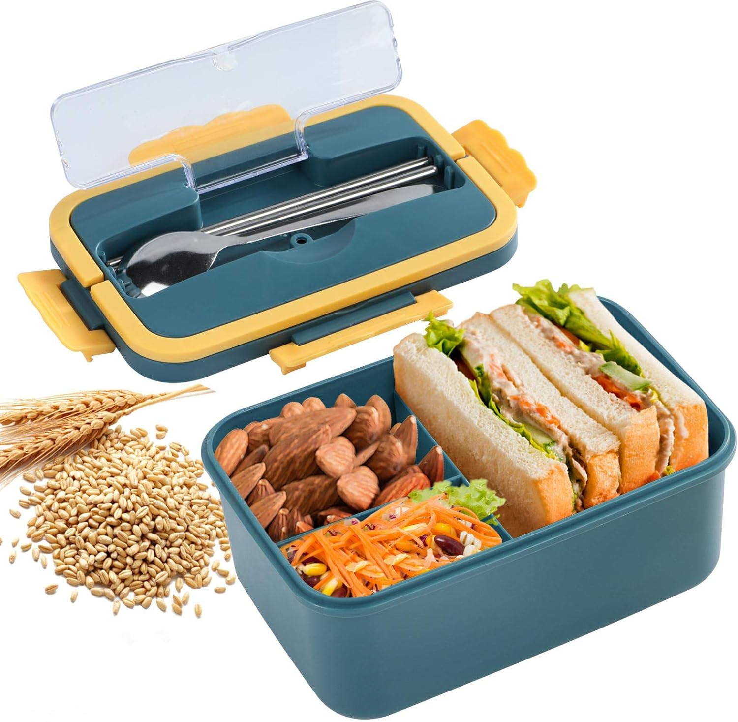 Lunch Box with Cutlery Bento Box Suitable for School Work Picnic Trip