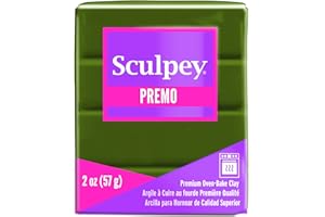 Premo Sculpey Polymer Clay 2 Ounces-Spanish Olive