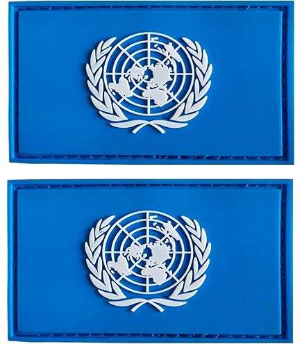 3 Pack United Nations UN Flag Patch Embroidered Sew On Patch - Emblem Tactical Military Morale Funny Patches Badges Appliques With Fastener Hook And - Foto 13
