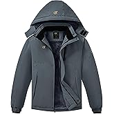 Boys Waterproof Ski Snow Jacket Winter Fleece Lined Warm Coat Hooded Windproof Kids Outerwear