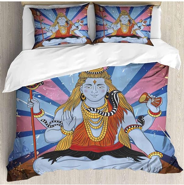 prunushome Juego de Funda de edredón de 3 Piezas con Estampado de