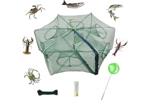 HUNTERBEE 1/2 Pcs Fishing Bait Trap Foldable Crab Crayfish Fish Minnow Crawdad Shrimp Net Cast Portable