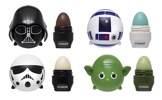 Lip Smacker Disney Tsum Tsum Lip Balm, Star Wars Yoda/Darth Vader/R2D2/Storm Trooper, 4 Count