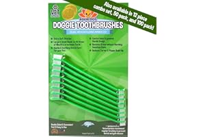 Bodhi Dog Dual-Headed Toothbrush for Dogs & Cats - Soft Bristles for Gentle Pet Dental Care - Puppy & Adult Teeth Cleaning - Easy-to-Use Design for Healthy Gums & Fresh Breath (8 Count)