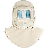 QWORK Sand Blasting Hood Cap, Shawl Sandblaster Protective Gear Mask, Anti Dust/Wind Sandblasting Tool Mask, Heat / Cut / Scr