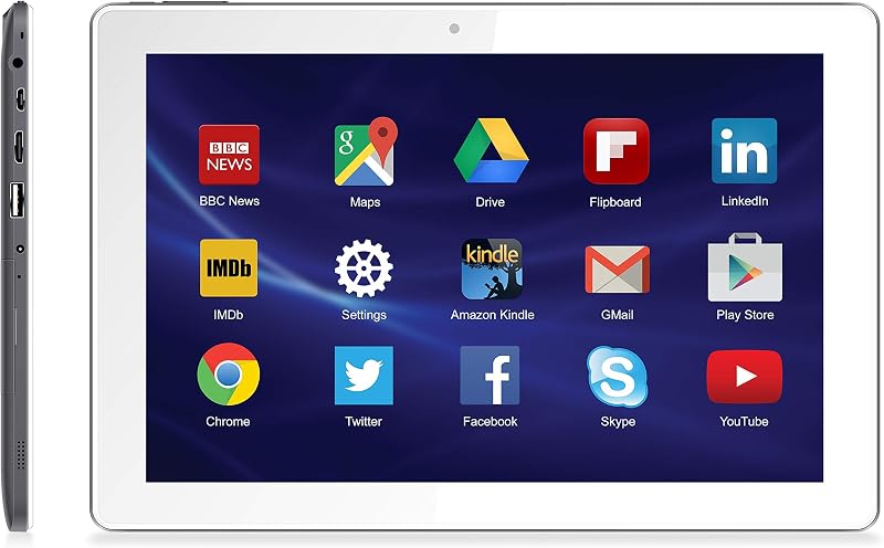 Cello T1045PN 10.1" Quad Core Tablet 16GB Android 7.0 Grey Front Rear Camera