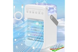 OKOIUM Portable Air Conditioners,2024 Upgraded Mini Air Conditioners Portable for Room,Oscillating Small Mini AC with Timer,4 Speeds 2 Cool Mist,Small Room Air Conditioners for Room Office