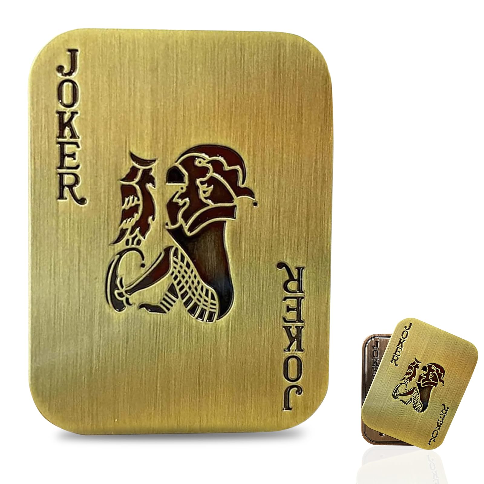 Sunny Power Metal Poker Fidget Slider for Adults, Metal Poker Push Card EDC Fidget Toys, Portable Stress Relief Toy, Magnetic Slider Anxiety Reducer Gift for Boyfriend Sensory Toy for Men and Women