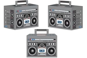 Beistle 54126 3-Pack Boom Box Favor Boxes, 4-Inch by 5-3/4-Inch