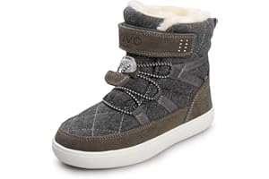 UOVO Kids Boys Winter Snow Boots Shoes Waterproof Fleece Fur Lined Hiking Sneaker Boots Outdoor Little Boys Boots