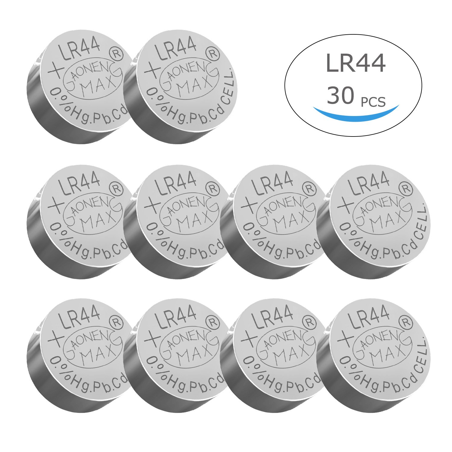 Esonstyle 30pcs LR44 AG13 Battery 1.5 Volt Battery LR 44 Coin Button Cell for Watches Clocks Remotes Games Controllers Toys & Electronic Devices (LR44 AG13 Battery -30pcs)