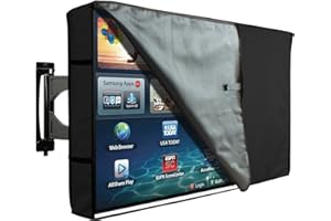Outdoor TV Cover with Clear Front, Universal Weatherproof Protector for 36" - 38" TV - Fits Most Mounts & Brackets