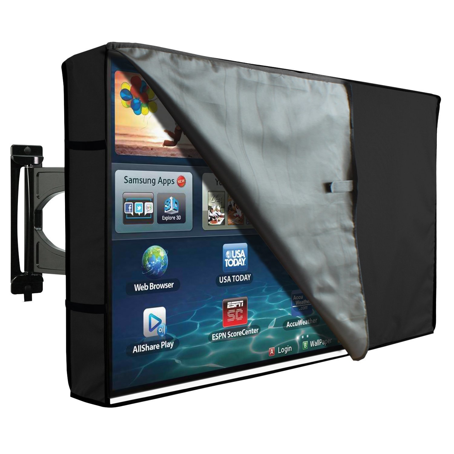 Khomo Gear Outdoor Tv Cover With Clear Front Universal Weatherproof Protector For 60a A A A A A œ 65a A A Tv Fits Most Mounts Brackets Amazon In Electronics Khomo Gear Outdoor Tv Cover With Clear Front Universal Weatherproof Protector For 60a A A A A A œ 65a A A Tv Fits Most Mounts Brackets Amazon In Electronics