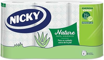 Nature, 6 Rollos de Papel Higiénico, 3 Capas