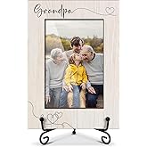 AWDSTN Wooden Photo Frame Father Day Gifts Grandpa Gifts for Grandpa Grandfather, Wooden Photo Frame with Iron Stand for Tabletop or Desktop Display, Home Table Decoration (4x6 Vertical Photo) - 13