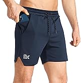 BROKIG Men's Inzip Lightweight Gym Workout Shorts,5 Inch Fitted Athletic Lifting Bodybuilding Shorts with Zipper Pockets