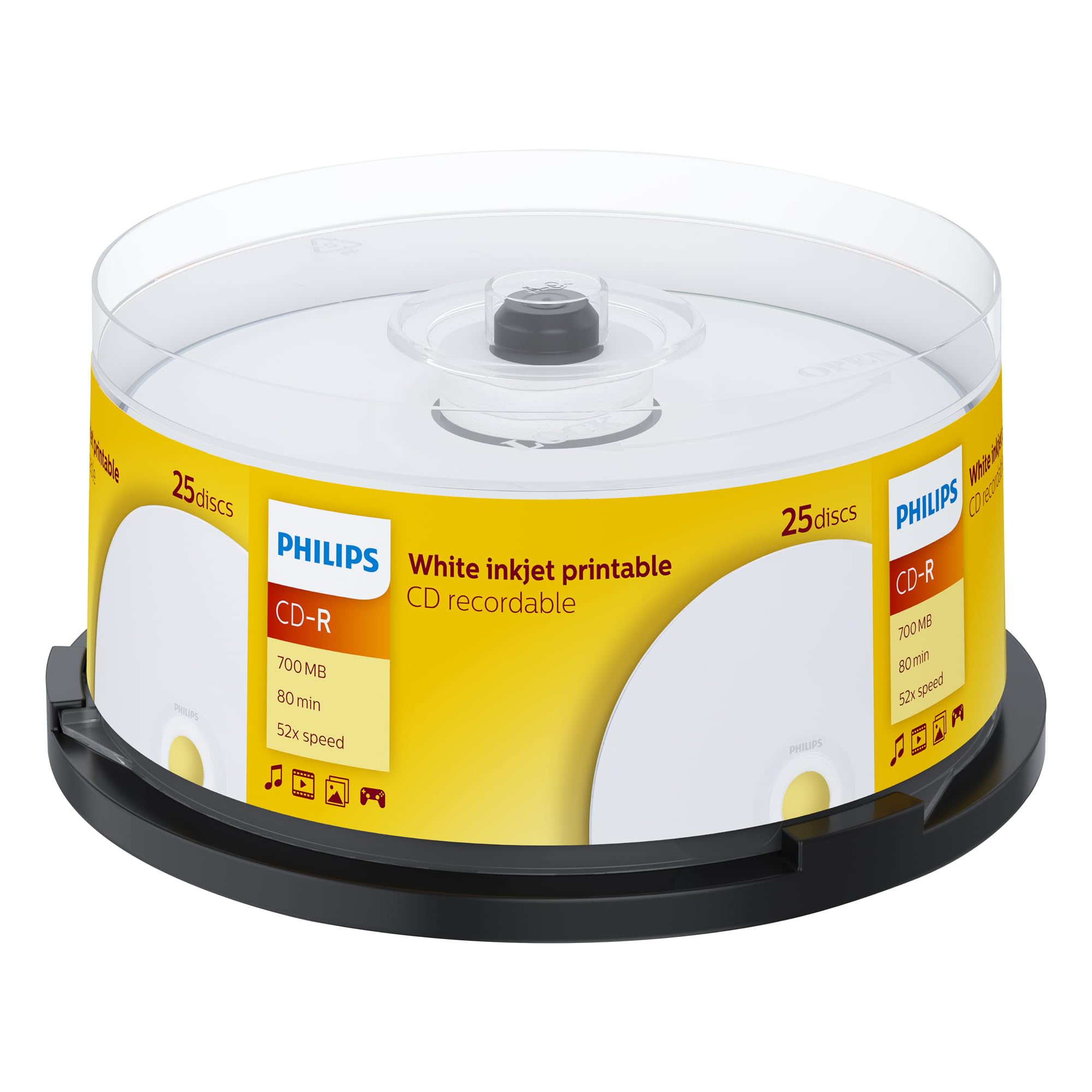 Philips - 25 x CD-R - 700 MB ( 80min ) 52x - ink jet printable surface - storage media