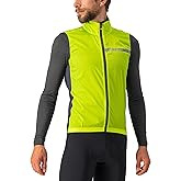 CASTELLI Men's Squadra Stretch Vest, Windproof Full Lenth Zip Shell with High Collar for Road and Gravel Biking I Cycling