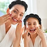 Yolev Spa Makeup Headband Black Soft Terry Cloth Face Washing Hairband 4.53x5.7 view 5