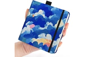 WANSHUI Watercolor Art Sketchbook,5 x 5 inches Portable Hardcover Journal Sketchbook,30 Sheets 140lb/300gsm Acid-Free Drawing Paper,Travel Mixed Media Notebook for Beginners Artists,Oil Painting Cloud