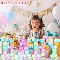 Light Up Colorful LED Marquee Letter lights, 18
