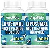 Aquifoly Liposomal Nicotinamide Riboside Supplement 2000 mg with TMG and Pterostilbene for Maximum Absorption, Superior to NAD, Boosting NAD+, Cellular Energy, and Age Defense, 120 Softgels