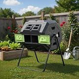SQUEEZE master 160L Dual Chamber Tumbling Composter Green with Thermometer view 6