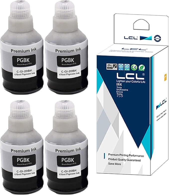 LCL Compatible Ink Bottle Pigment Replacement for Canon