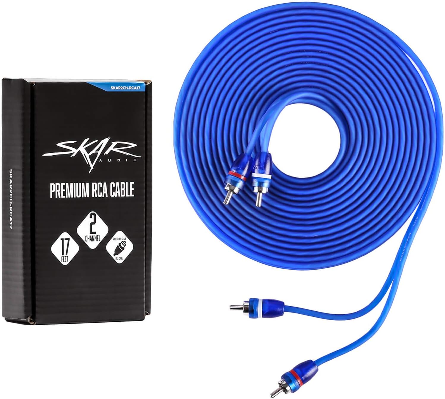 Skar Audio 17-Foot 2-Channel Twisted Pair RCA Interconnect Cable - SKAR2CH-RCA17