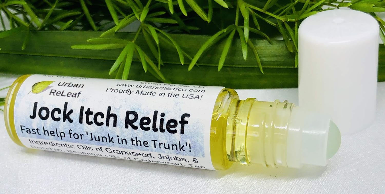 Urban ReLeaf Jock Itch Relief ! Fast Help for 'Junk in The Trunk', Stop Itching, Fade Redness, Powerful Essential Oils, 100% Natural Remedy, It Works!: Health & Personal Care