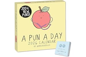 Rockdoodles 2026 Punny Day-to-Day Calendar | Funny Daily Desktop Calendar Christmas Stocking Stuffer Gift for Home or Office, Daily Tear Off Pages With New Puns | A Pun A Day by Rockdoodles
