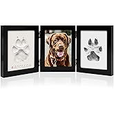 MYPAWLETS Ink&Clay Paw Print Kit Keepsake,Inkless Ink Pad & Soft Clay for Dogs/Cats Paw Prints,Pet Paw Print Impression Kit,Paw Print Stamp Pad for Dogs or Cats,DIY Gifts for Pet Owners-Black