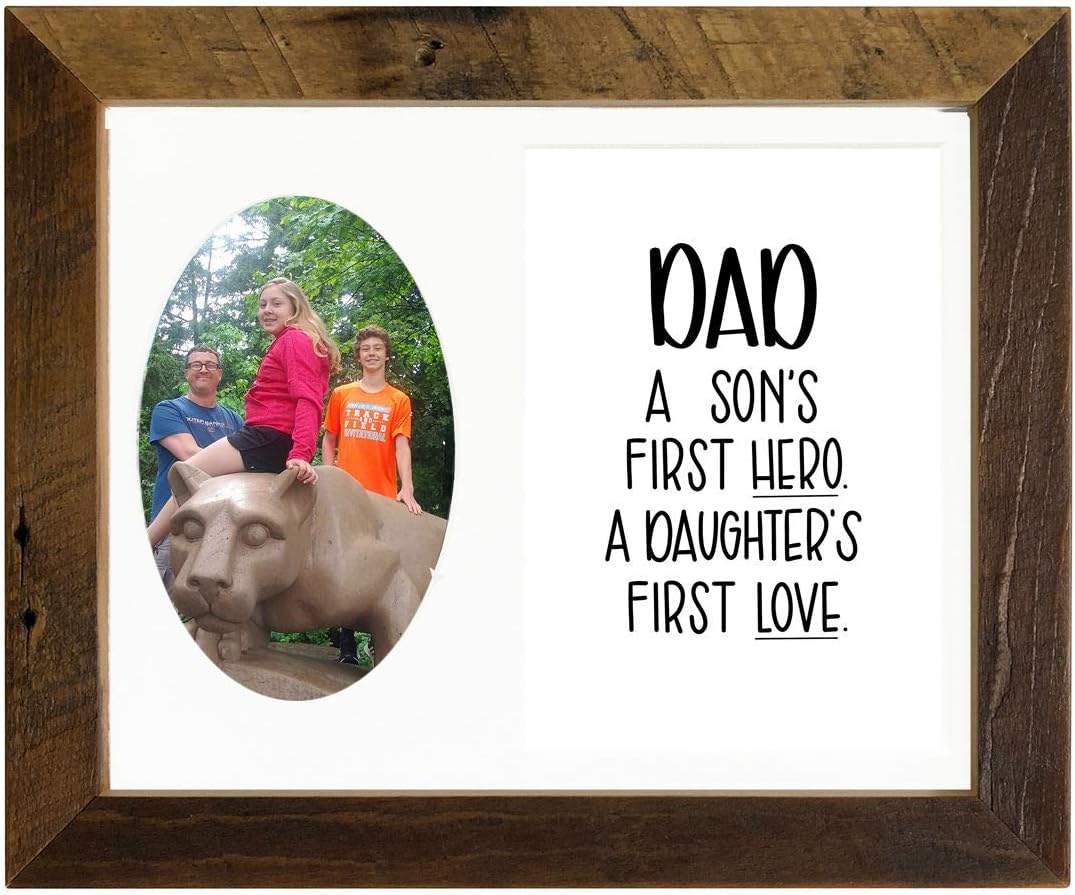 dad a son's first hero a daughter's first love frame