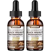 2 Packs 1000MG Wormwood Black Walnut Clove Cleanse for Humans Tincture, 23-IN-1 Gut Support Supplement for Adults, 10:1 Ultra-Concentrated Liposomal Tech 98% Absorption, Raspberry Flavor, 4 Fl oz