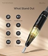MelodySusie SC320H Nail Drill 30000RPM Rechargeable E File Kit Black view 3