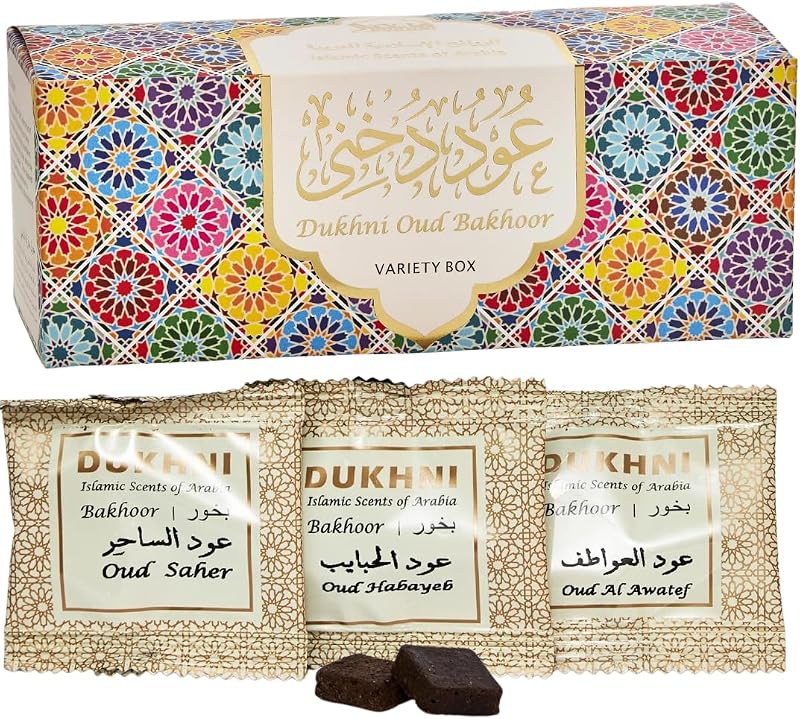 Dukhni Oud Bakhoor Variety Box | 30 Pieces Gift Set | Arabic Incense