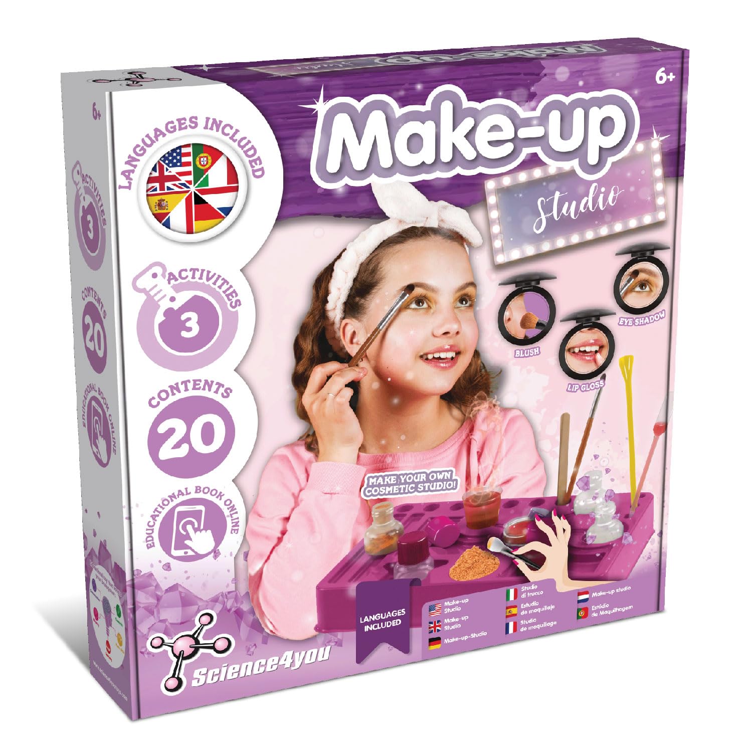 Science4you Makeup Set for Girls 8+ - Make You Own Make Up with this Princess Toy, find the Beauty inside of this Arts & Crafts Kit for Kids Age 8 9 10 11+