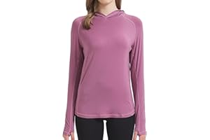 netdraw Women's Ultra-Soft Bamboo Viscose Hoodie UPF 50+ Sun Protection Long Sleeve Shirt