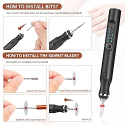 Engraving Pen with 37 Bits, USB Rechargeable