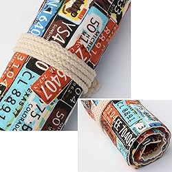 SIPLIV Canvas Roll-up Pencil Wrap, Travel Drawing