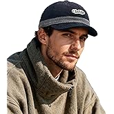 Clakllie Vintage Short Brim Hats for Men Stylish 6 Panel Corduroy Hat Baseball Cap Unstructured Dad Snapback Hat Hip Hop Cap