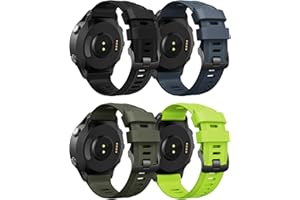 ANCOOL for Garmin Instinct Watch Bands/Forerunner 955 Watch Band,22mm Soft Silicone Straps for Forerunner 945/Instinct 2/Forerunner 935/Forerunner 965 (4 packs)