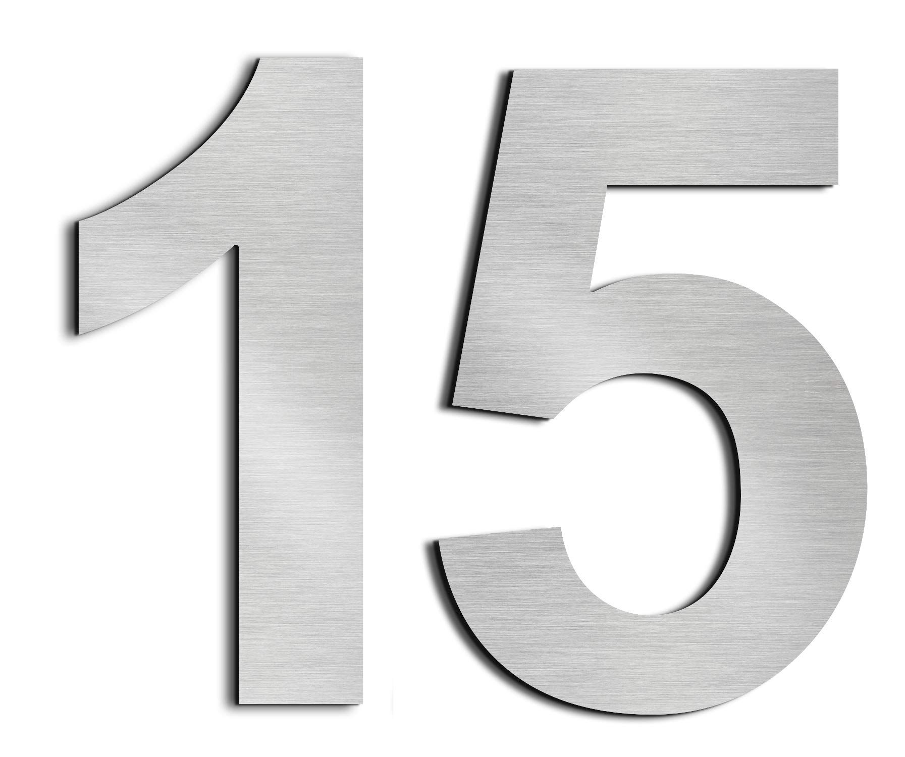 nanlyiau 2pc 3in Mailbox Numbers House Number Door number Stainless Steel House Numbers Adhesive number Made of solid 304 Stainless Steel silvery(3in number 15)