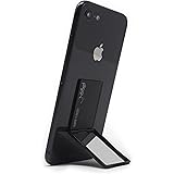 Studio Laguna Flip Stand Adjustable Phone Stand & Grip with Compact Mirror, Compatible with Magnet Car Mount (Black)