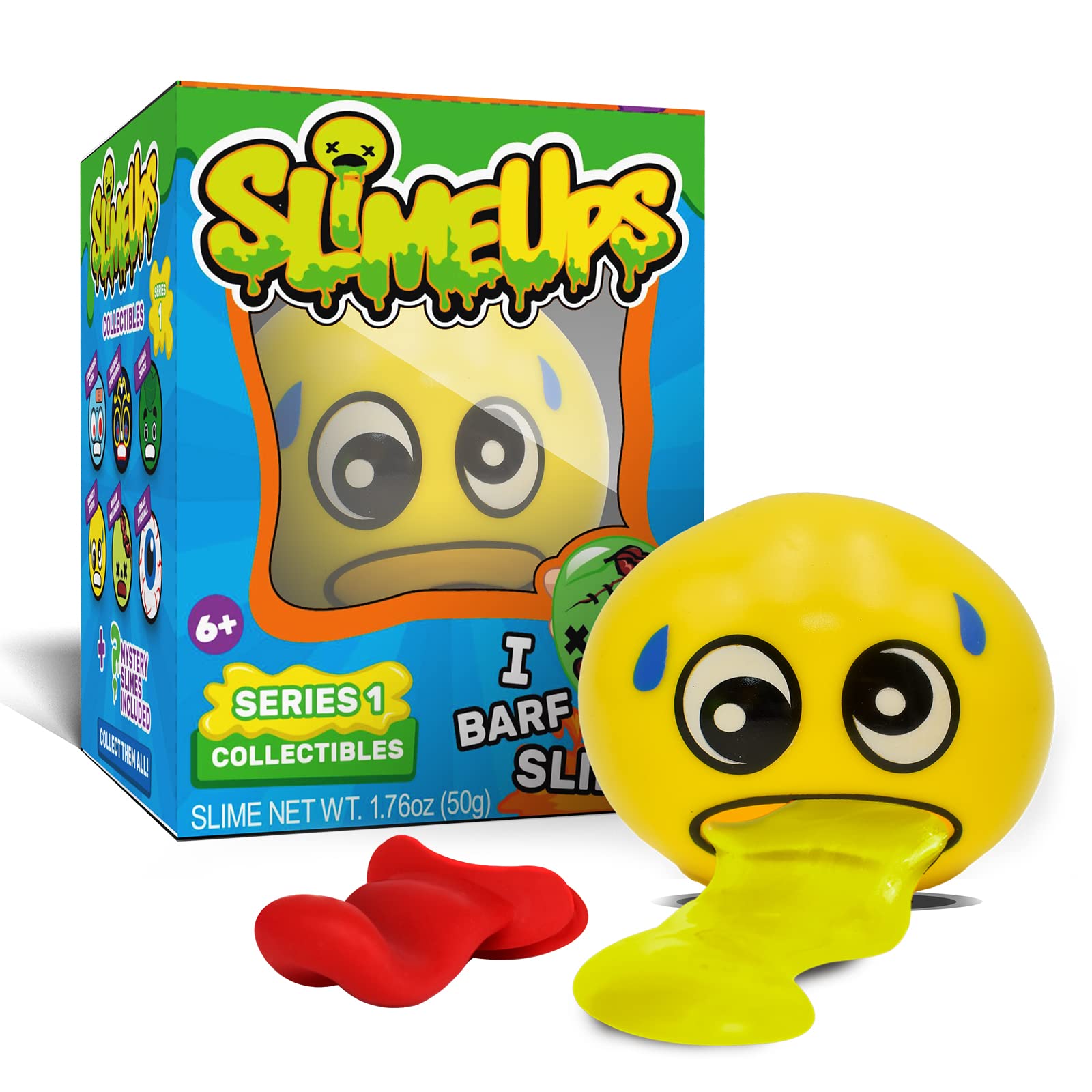 Photo 1 of 3.2In Puking Egg Vomiting Expression Stress Ball, Fidget Toy, Novelty Stress Relief Squeeze Toys, Tricky Play Fidget Toys, Prank Toys, Slime, Sensory Toy for Kids Adults (Sweaty Steve)