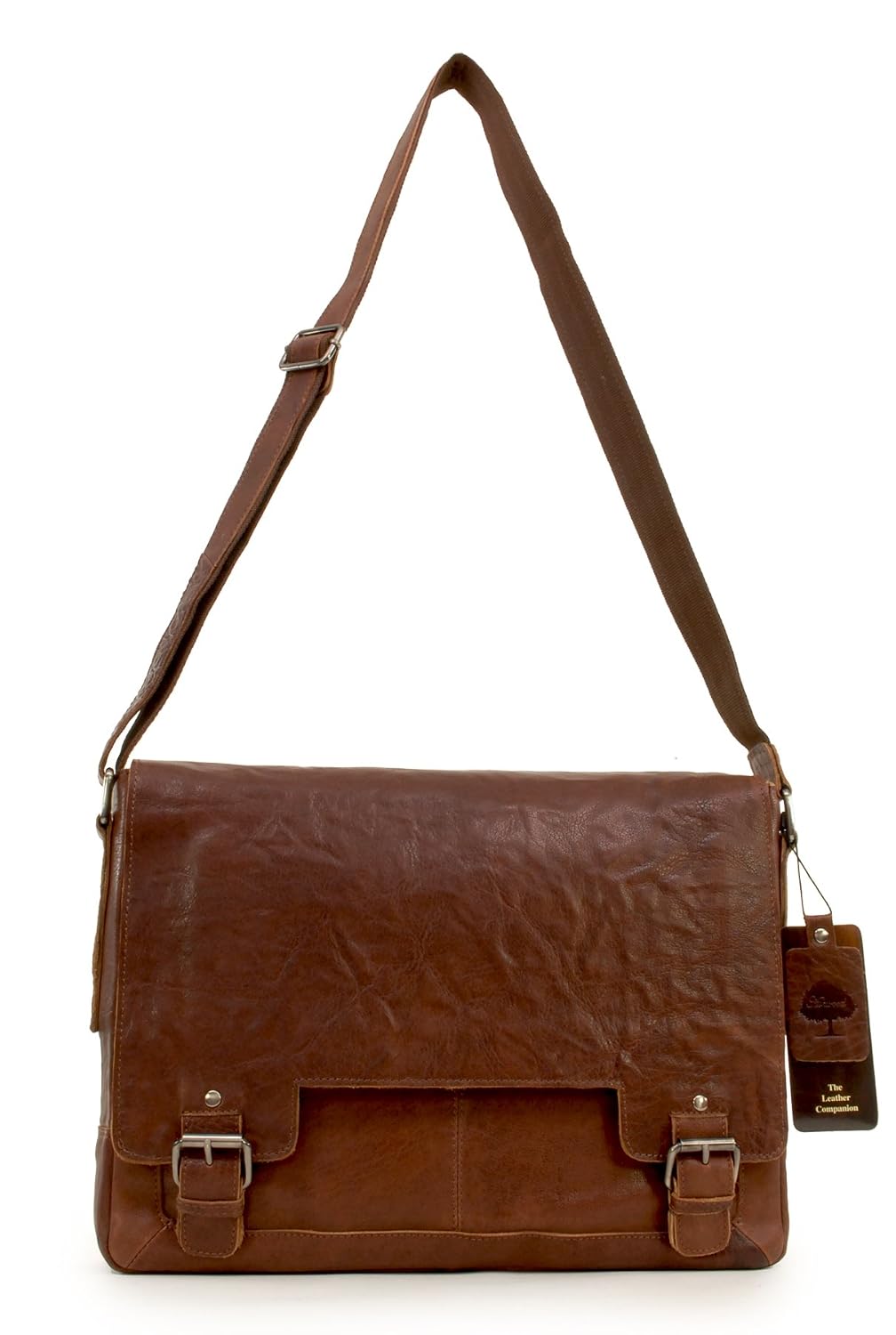 Borse e Messenger Ashwood Borsa Messenger in Pelle Notebook 8343 Marrone  urban-earth.co.uk