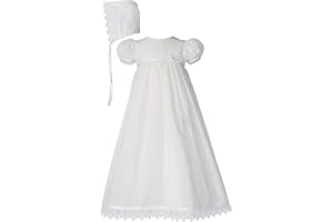 Little Things Mean A Lot 100% Cotton Handmade Girls Christening Special Occasion Dress with Italian Lace
