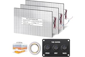 Tsolzdadi 3 Pack RV Water Tank Heating Pad 12V/13.5V, 12"x18" RV Tank Heater Pad with Automatic Thermostat for Camper/Trailer/Motorhome/Marine, Fits Up to 50 Gallons Fresh Water