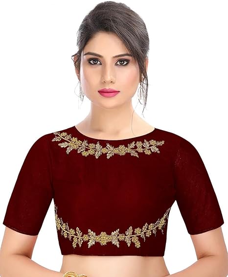 Cotton Silk Blouse With Handowrk (Front And Back) Saree blouse