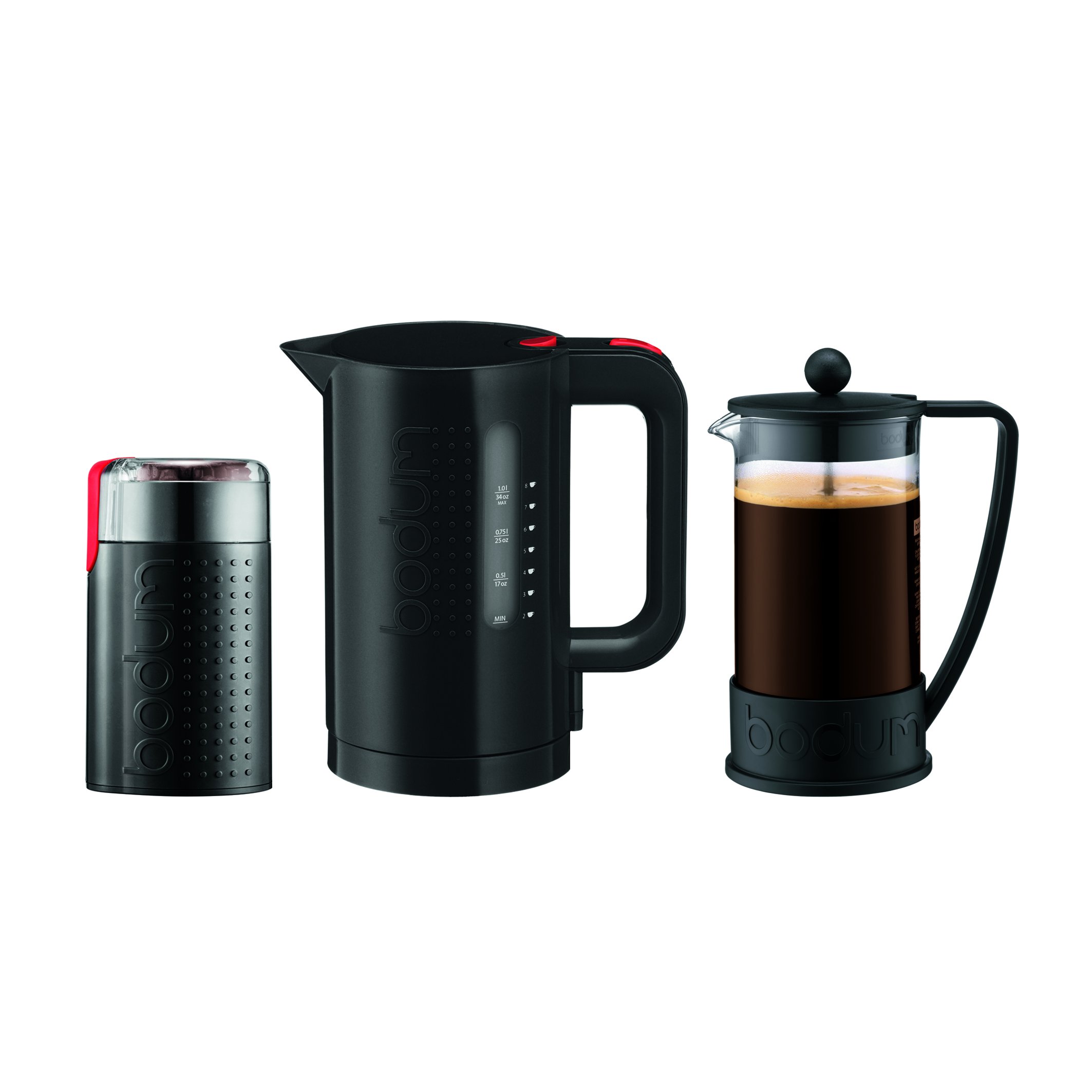 Bodum Brazil Set French Press 8 Cup Coffee Maker Electric Coffee Blade Grinder Electric 34 Oz Water Kettle Black Buy Online In Antigua And Barbuda At Antigua Desertcart Com Productid 39704722